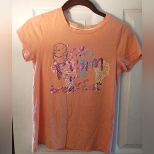 🎀 3/$20 2000s Ice Cream For Breakfast T Shirt From Gap Girls Size XXL 14-16